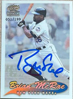 Brian McRae Signed 1999 Pacific Paramount Gold Holo Baseball Card - New York Mets - PastPros