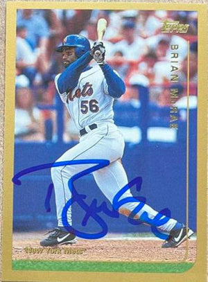 Brian McRae Signed 1999 Topps Baseball Card - New York Mets - PastPros