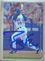 Brian McRae Signed 1999 Topps Chrome Baseball Card - New York Mets