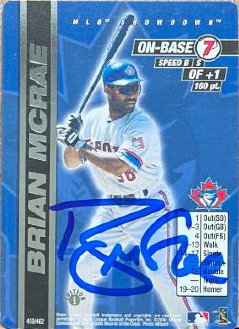Brian McRae Signed 2000 MLB Showdown 1st Edition Baseball Card - Toronto Blue Jays - PastPros