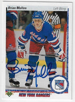 Brian Mullen Signed 1990-91 Upper Deck Hockey Card - New York Rangers