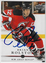 Brian Rolston Signed 2008 - 09 Upper Deck Hockey Card - New Jersey Devils - PastPros