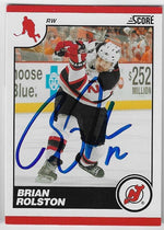 Brian Rolston Signed 2010-11 Score Hockey Card - New Jersey Devils