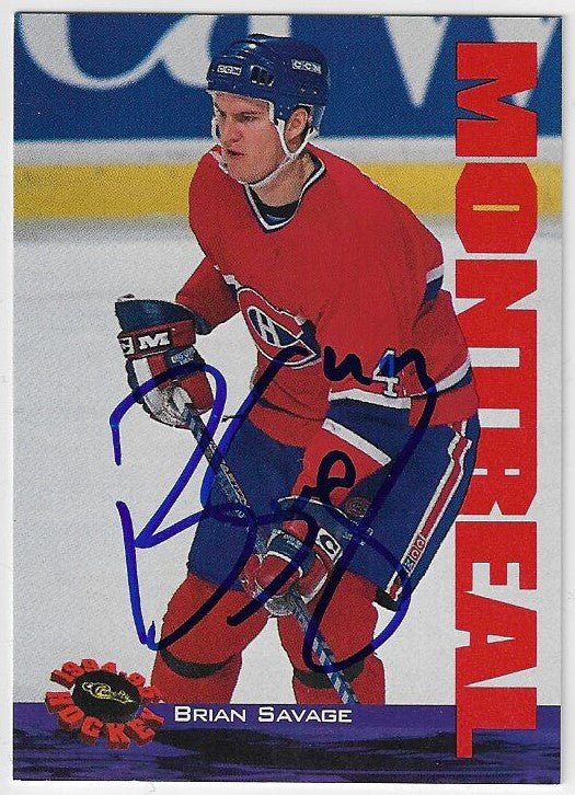 Brian Savage Signed 1994 - 95 Classic Hockey Card - Montreal Canadiens - PastPros