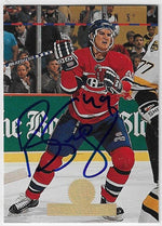 Brian Savage Signed 1994 - 95 Leaf Hockey Card - Montreal Canadiens - PastPros