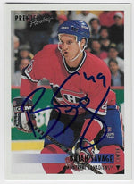 Brian Savage Signed 1994 - 95 O - Pee - Chee Premier Hockey Card - Montreal Canadiens - PastPros