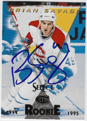Brian Savage Signed 1994 - 95 Score Select Hockey Card - Montreal Canadiens - PastPros