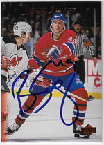 Brian Savage Signed 1995 - 96 Upper Deck Hockey Card - Montreal Canadiens - PastPros