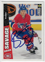 Brian Savage Signed 1996 - 97 Collector's Choice Hockey Card - Montreal Canadiens - PastPros