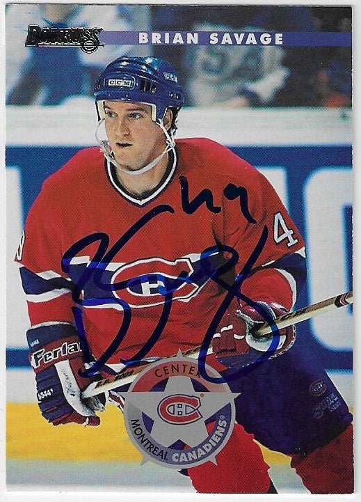 Brian Savage Signed 1996-97 Donruss Hockey Card - Montreal Canadiens