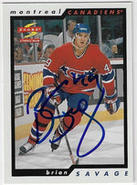 Brian Savage Signed 1996-97 Score Hockey Card - Montreal Canadiens