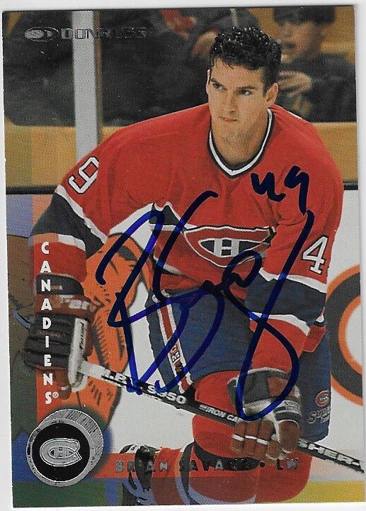 Brian Savage Signed 1997 - 98 Donruss Hockey Card - Montreal Canadiens - PastPros