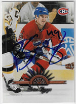 Brian Savage Signed 1997 - 98 Leaf Hockey Card - Montreal Canadiens - PastPros