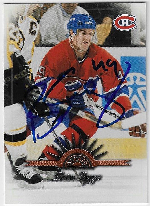 Brian Savage Signed 1997 - 98 Leaf Hockey Card - Montreal Canadiens - PastPros