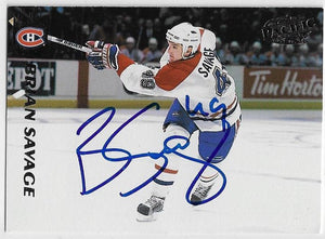 Brian Savage Signed 1998 - 99 Pacific Hockey Card - Montreal Canadiens - PastPros