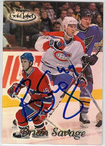 Brian Savage Signed 1999-00 Topps Gold Label Hockey Card - Montreal Canadiens