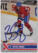 Brian Savage Signed 2000-01 Stadium Club Hockey Card - Montreal Canadiens