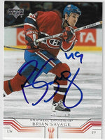 Brian Savage Signed 2001-02 Upper Deck Hockey Card - Montreal Canadiens
