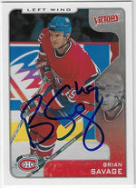 Brian Savage Signed 2001-02 Upper Deck Victory Hockey Card - Montreal Canadiens
