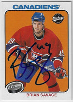Brian Savage Signed 2001-02 Upper Deck Vintage Hockey Card - Montreal Canadiens