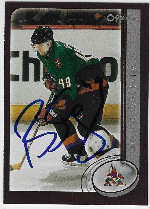 Brian Savage Signed 2002-03 O-Pee-Chee Hockey Card - Phoenix Coyotes