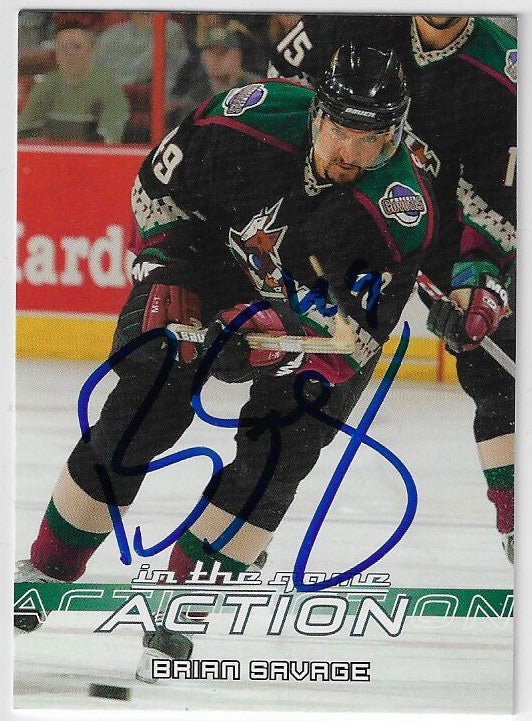 Brian Savage Signed 2003-04 In The Game Action Hockey Card - Phoenix Coyotes