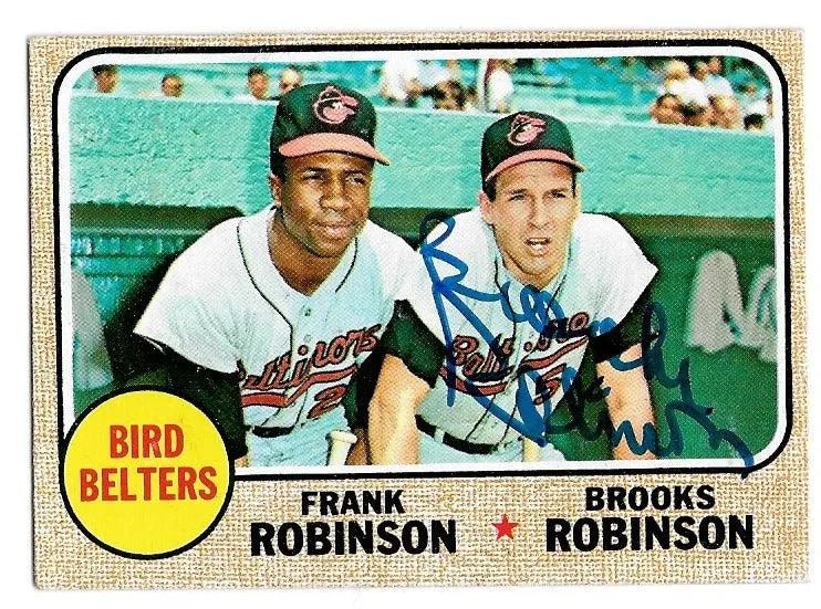 Brooks Robinson Signed 1968 Topps Baseball Card - Baltimore Orioles #530