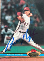 Bruce Ruffin Autographed 1991 Stadium Club Baseball Card - Philadelphia Phillies #89