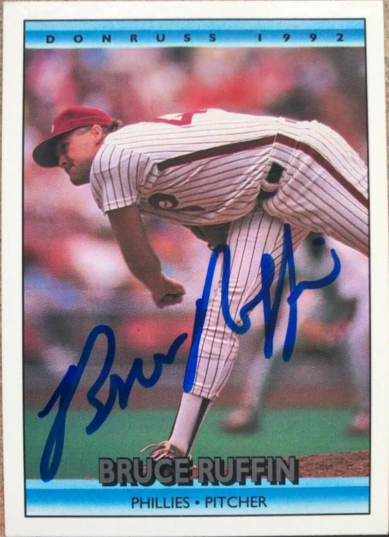Bruce Ruffin Autographed 1992 Donruss Baseball Card - Philadelphia Phillies #680
