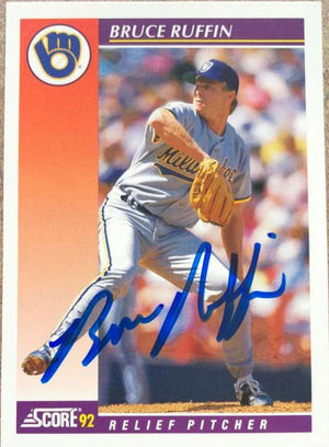 Bruce Ruffin Autographed 1992 Score Rookie Traded Baseball Card - Milwaukee Brewers 71T - PastPros