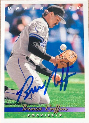 Bruce Ruffin Autographed 1993 Upper Deck Baseball Card - Colorado Rockies #670