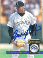 Bruce Ruffin Autographed 1994 Donruss Baseball Card - Colorado Rockies #305