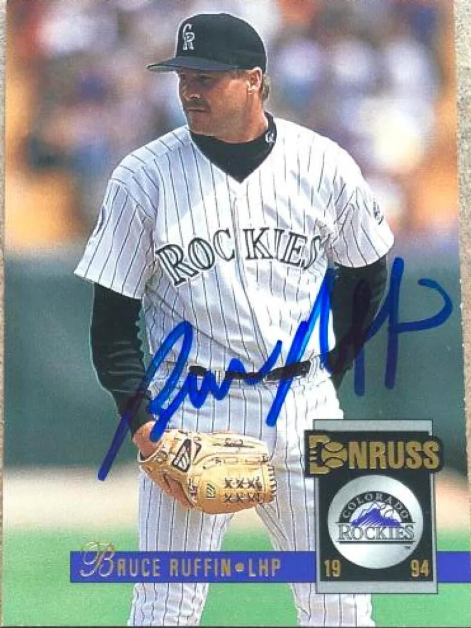 Bruce Ruffin Autographed 1994 Donruss Baseball Card - Colorado Rockies #305