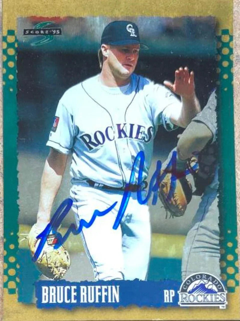 Bruce Ruffin Autographed 1995 Score Gold Rush Baseball Card - Colorado Rockies #189