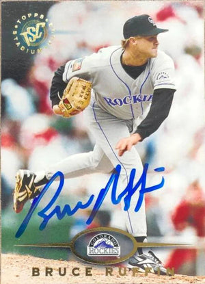 Bruce Ruffin Autographed 1995 Stadium Club Baseball Card - Colorado Rockies #5