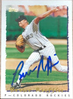 Bruce Ruffin Autographed 1995 Topps Baseball Card - Colorado Rockies #625