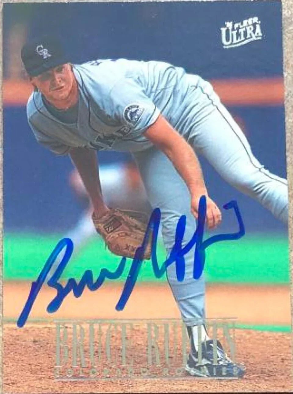 Bruce Ruffin Autographed 1996 Fleer Ultra Baseball Card - Colorado Rockies #474