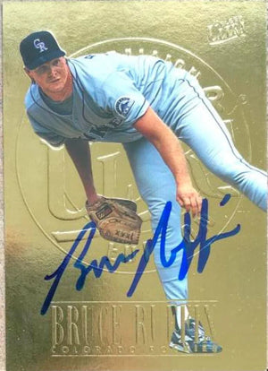 Bruce Ruffin Autographed 1996 Fleer Ultra Gold Medallion Baseball Card - Colorado Rockies #474