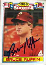 Bruce Ruffin Signed 1987 Topps Glossy Rookies Baseball Card - Philadelphia Phillies