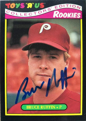 Bruce Ruffin Signed 1987 Topps Toys 'R' Us Rookies Baseball Card - Philadelphia Phillies
