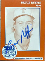 Bruce Ruffin Signed 1992 Leesley Baseball Card - Texas Longhorns