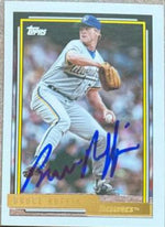 Bruce Ruffin Signed 1992 Topps Traded Gold Baseball Card - Milwaukee Brewers