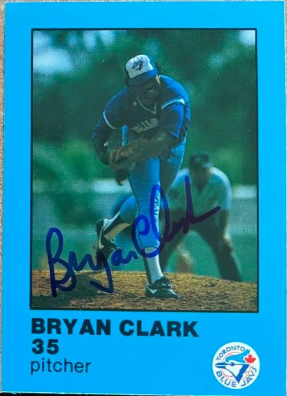 Bryan Clark Signed 1984 Fire Safety Baseball Card - Toronto Blue Jays