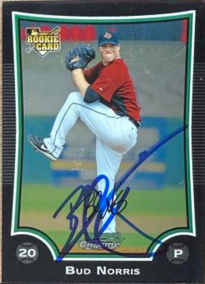 Bud Norris Signed 2009 Bowman Draft Picks & Prospects Chrome Baseball Card - Houston Astros #BDP16