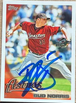 Bud Norris Signed 2010 Topps Baseball Card - Houston Astros #546