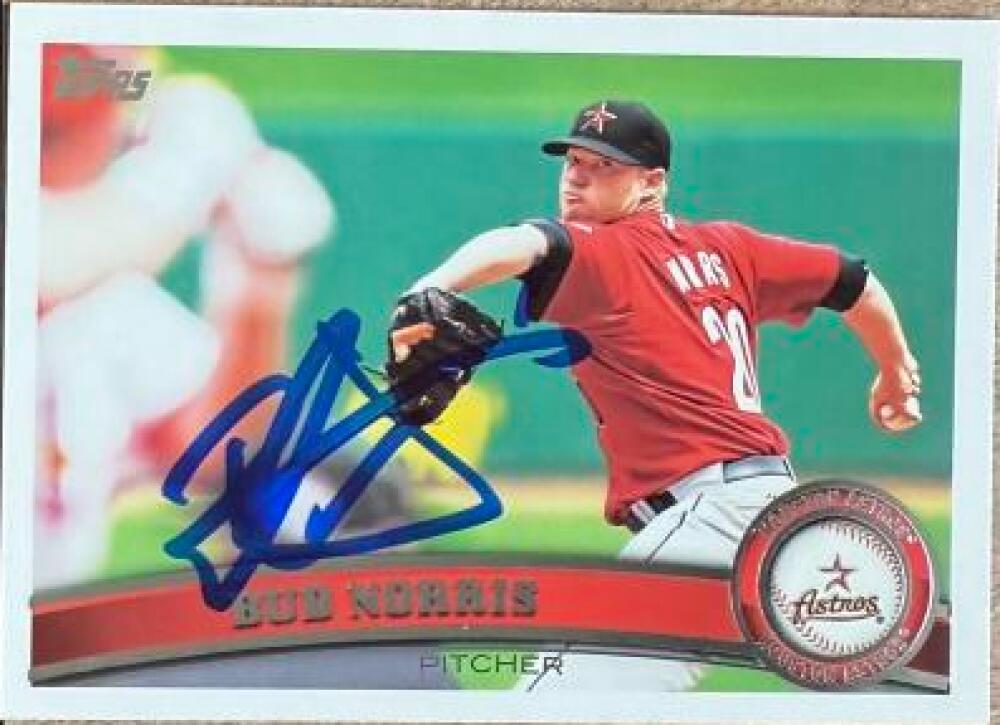 Bud Norris Signed 2011 Topps Baseball Card - Houston Astros #534