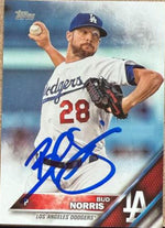 Bud Norris Signed 2016 Topps Update Baseball Card - Los Angeles Dodgers #US83