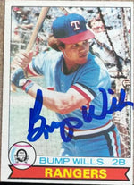 Bump Wills Signed 1979 O-Pee-Cee Baseball Card - Texas Rangers
