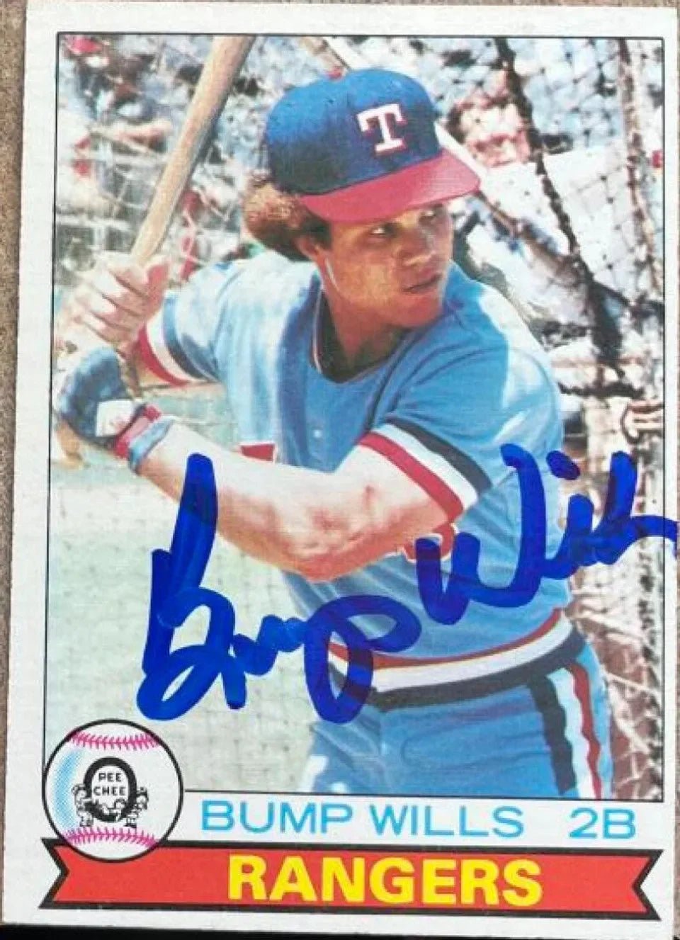 Bump Wills Signed 1979 O-Pee-Cee Baseball Card - Texas Rangers