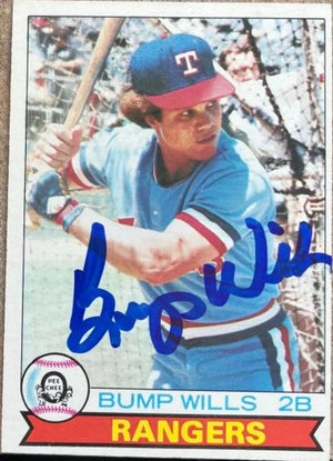 Bump Wills Signed 1979 O-Pee-Cee Baseball Card - Texas Rangers